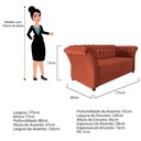 Ver imagem 7 de Sofá Recamier Divã Chesterfield 175cm Sofia Suede Terracota Capitonê- Mabe Magazine