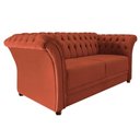Ver imagem 3 de Sofá Recamier Divã Chesterfield 175cm Sofia Suede Terracota Capitonê- Mabe Magazine