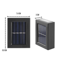Ver imagem 2 de Kit 2 Mini Arandelas Slim Led Solar Ip65 de Sobrepor com Luz Branco Quente 2 Fachos com Direção para