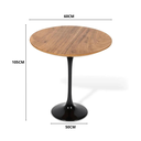 Ver imagem 5 de Conjunto Mesa Bistrô Saarinen 60 cm Tampo Antíqua Base Altura 105 cm Preta + 2 Banquetas Cercatto Gi