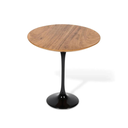 Ver imagem 2 de Conjunto Mesa Bistrô Saarinen 60 cm Tampo Antíqua Base Altura 105 cm Preta + 2 Banquetas Cercatto Gi