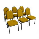 Ver imagem 1 de Kit com 6 Cadeiras para Auditórios Linha Hotel Amarelo