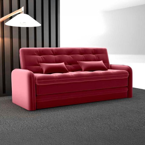 Sofá Cama Reclinável 3 Lugares Casal com Bicama Auxiliar Madalena Matrix