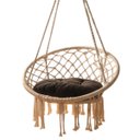 Ver imagem 1 de Cadeira Rede Balanço Suspenso Almofada Varanda Jardim Quintal Confortavel Area Lazer Casa Terraço Sa