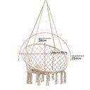 Ver imagem 5 de Cadeira Rede Balanço Suspenso Almofada Varanda Jardim Quintal Confortavel Area Lazer Casa Terraço Sa
