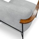 Ver imagem 6 de Poltrona Decorativa Celeste Linho Bouclê Cinza Claro Base de Ferro Preto - Pallazio