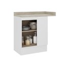 Ver imagem 1 de Balcão de Canto Mdf Bella 1 Porta Branco 94cm Carraro