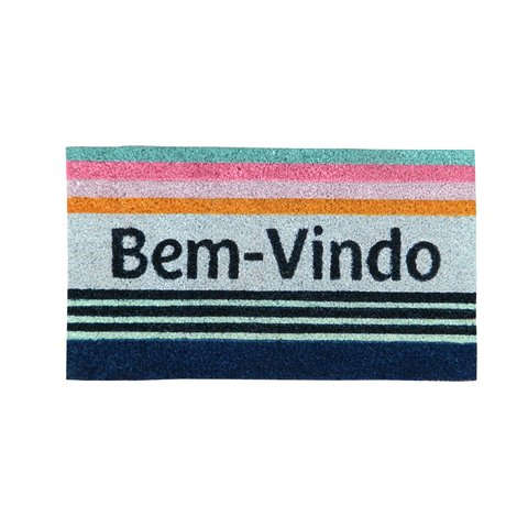 Tapete Capacho Fibra de Côco Corttex Capacho57039000 Bem Vindo Listras