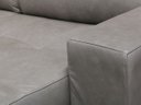 Ver imagem 6 de Sofá Retrátil e Reclinável de Couro Atami 2,30 M Cement Grey - Mempra Design