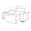 Ver imagem 7 de Sofá Retrátil e Reclinável de Couro Atami 2,30 M Cement Grey - Mempra Design