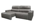 Ver imagem 3 de Sofá Retrátil e Reclinável de Couro Atami 2,30 M Cement Grey - Mempra Design