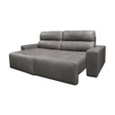 Ver imagem 4 de Sofá Retrátil e Reclinável de Couro Atami 2,30 M Cement Grey - Mempra Design