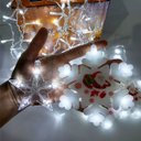 Ver imagem 3 de Pisca Cascata Flocos Natal 80 Lâmpadas Leds Branco 3m 220v
