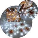 Ver imagem 1 de Pisca Cascata Flocos Natal 80 Lâmpadas Leds Branco 3m 220v