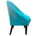 Ver imagem 2 de Kit 4 Cadeiras Sala de Estar Liz Veludo Azul Turquesa