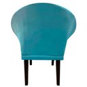 Ver imagem 3 de Kit 4 Cadeiras Sala de Estar Liz Veludo Azul Turquesa
