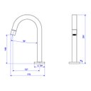 Ver imagem 5 de Torneira de Mesa Bica Baixa para Lavatório Tube Black Matte Cod: 1197.bl.tub.mt