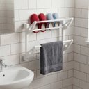 Ver imagem 4 de Suporte Organizador Sapato Toalha Sandalia Parede Banheiro Quarto Closet Lavanderia Sala Casa