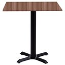 Ver imagem 1 de Mesa Ômega Ferro Preto 74 Cm (alt) Base em X Tampo Mdp Quadrado 80 Cm (larg) X 2,50 Cm (alt) Walnut