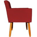 Ver imagem 3 de Kit 10 Poltronas Decorativa para Sala Nina Suede Cores Pé Palito 30cm Castanho - Bordô, Suede