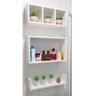 3 em 1 Nicho para Banheiro Nicho Porta Higiênico Organizador Decoração Madeira - 4