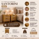 Ver imagem 6 de Kit Mesa de Cabeceira Santorini MDF Pés de Madeira Maciça 45cm Natural e com Gavetas Estilo Retro