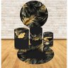 Kit Decoração Mini Table Tropical Dourado e Preto - 2