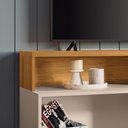 Ver imagem 3 de Rack Bancada Graci 1.3 Cinamomo/off White para Tv até 50” - Hb Móveis