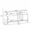 Ver imagem 6 de Rack Bancada Graci 1.3 Cinamomo/off White para Tv até 50” - Hb Móveis