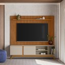 Ver imagem 1 de Rack com Painel Ripado para TV até 70 Polegadas MDF 201CMX194CM Pés em Madeira Maciça Genova 2.0 Istambul