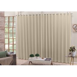 Cortina 3,00x2,50 Sala Quarto Cozinha Voil Blackout Tecido:pérola - 5