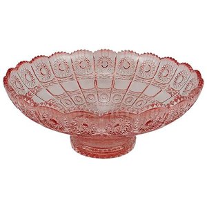 Centro de Mesa Versailles em Cristal Rosa - Centro de Mesa de Luxo para Ambientes Clássicos