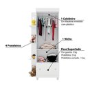 Ver imagem 4 de Guarda Roupa Infantil Gutti Flex com 2 Portas - Branco