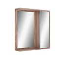 Ver imagem 5 de Armário Aéreo para Banheiro Tívoli 60cm Nogal/branco Móveis Bosi