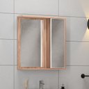 Ver imagem 4 de Armário Aéreo para Banheiro Tívoli 60cm Nogal/branco Móveis Bosi