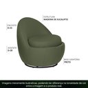 Ver imagem 5 de Poltrona Orgânica Kaira Giratória Linho Verde - Nexta Casa