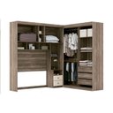 Ver imagem 4 de Quarto Modulado Casal Paris 6 Portas e 5 Gavetas Castanha/Off White - Santos Andirá