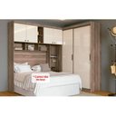 Ver imagem 1 de Quarto Modulado Casal Paris 6 Portas e 5 Gavetas Castanha/Off White - Santos Andirá