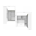 Ver imagem 3 de Quarto Modulado Casal Paris 6 Portas e 5 Gavetas Castanha/Off White - Santos Andirá