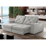 Sofa Retrátil Cuiabá 2,30m Mola Ensacada 04 Lugares Txr Prata - 1