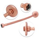 Ver imagem 2 de Kit 5 Engate Mangueira Flexível Rose Trançado Aço Inox 40cm