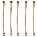 Ver imagem 1 de Kit 5 Engate Mangueira Flexível Rose Trançado Aço Inox 40cm