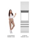 Ver imagem 5 de Torre Quente Madesa Stella 60 cm 1 Porta 3 Gavetas Branco Cor:Branco