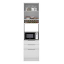 Ver imagem 3 de Torre Quente Madesa Stella 60 cm 1 Porta 3 Gavetas Branco Cor:Branco