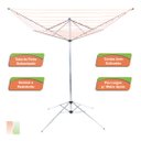 Ver imagem 5 de Varal de Chão Giratório Parabólico Aço Galvanizado 11 Cordas Corda Azul