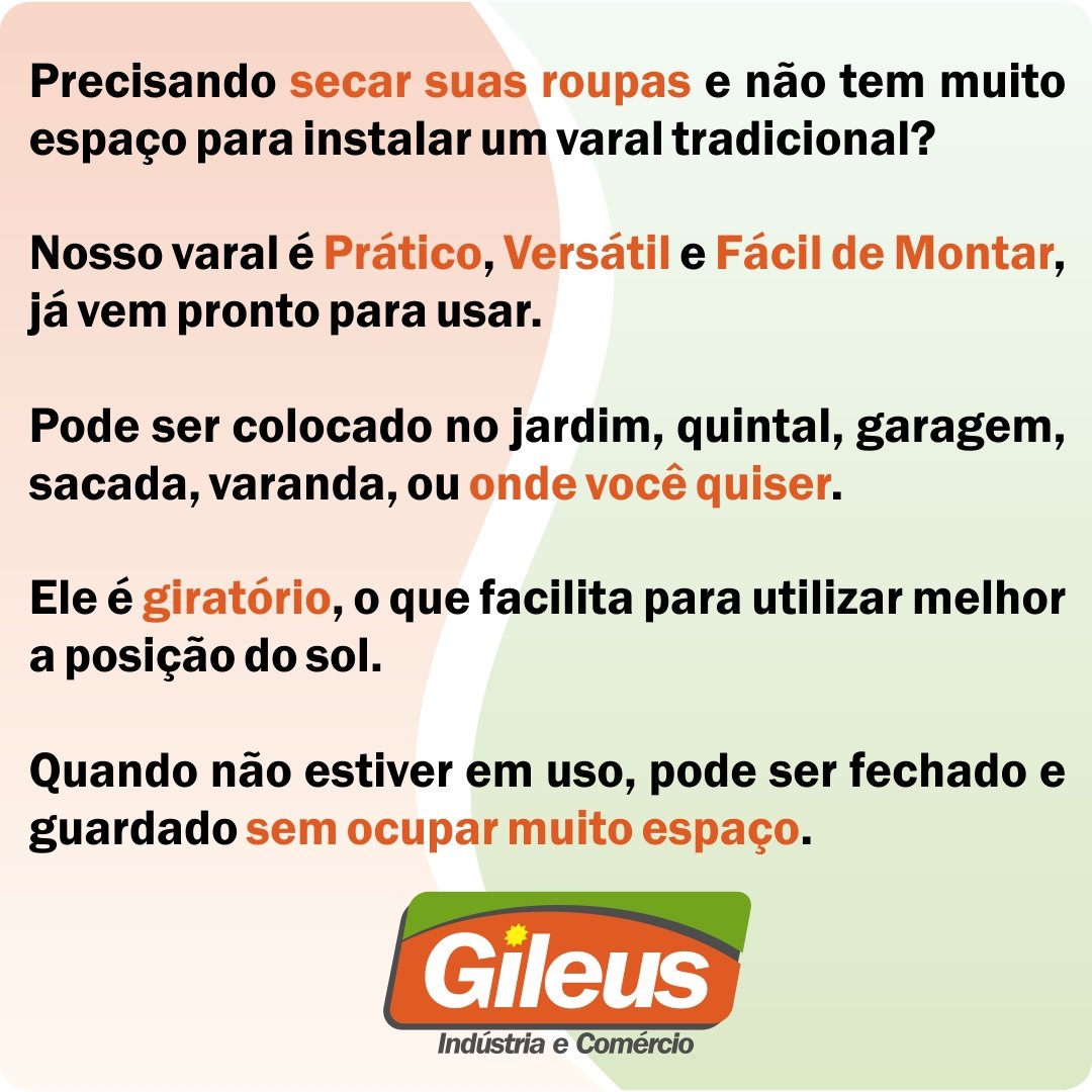 Varal de Chão Giratório Parabólico Aço Galvanizado 11 Cordas Corda Azul - 3