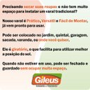 Ver imagem 3 de Varal de Chão Giratório Parabólico Aço Galvanizado 11 Cordas Corda Azul