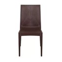 Ver imagem 3 de Kit 2 Cadeiras Rattan Marrom em Pp para Restaurantes Sala de Jantar Cozinha Área Externa Ecomhome