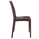 Ver imagem 5 de Kit 2 Cadeiras Rattan Marrom em Pp para Restaurantes Sala de Jantar Cozinha Área Externa Ecomhome