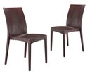 Ver imagem 1 de Kit 2 Cadeiras Rattan Marrom em Pp para Restaurantes Sala de Jantar Cozinha Área Externa Ecomhome